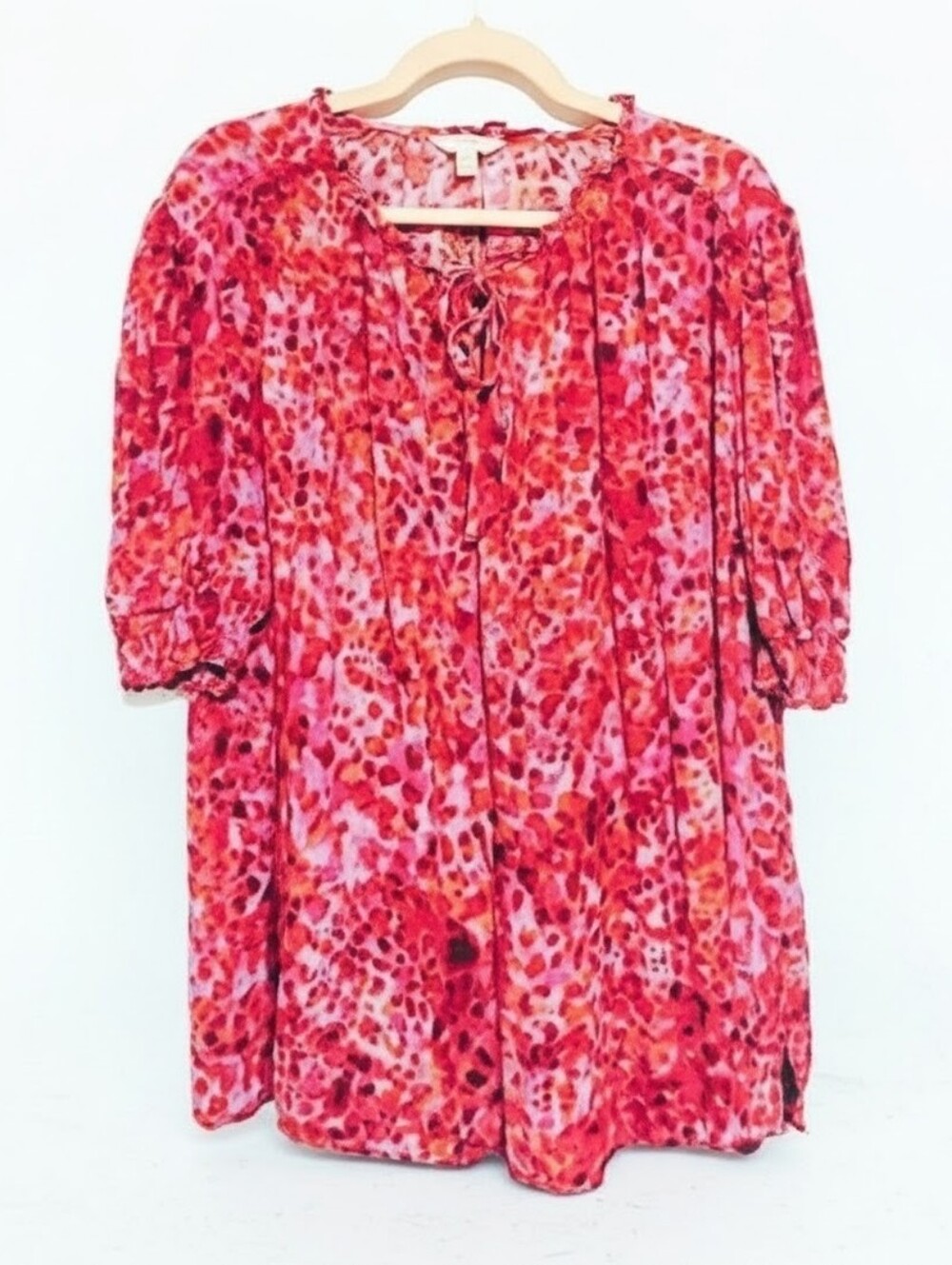 Hot Pink Blouson Sleeved Blouse
